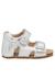 Sandales en cuir lamé avec boucle et scratch bea Argent-+Platine- 1 - vertbaudet enfant 