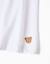 Pyjama court en coton à rayures et motif de cœurs Blanc 3 - vertbaudet enfant 