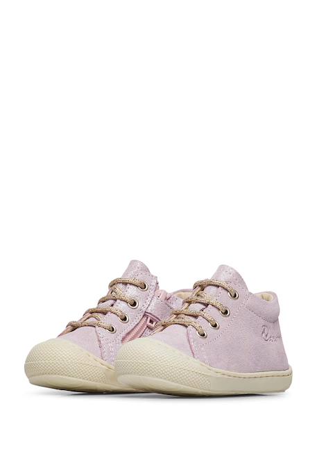 Chaussures premiers pas en cuir avec fermeture éclair cocoon zip Rose- 5 - vertbaudet enfant 