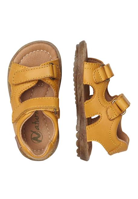 Sandales en cuir sky Beige-+Bleu clair-+Cognac-+Marine-+Orange-+Vert clair- 24 - vertbaudet enfant 