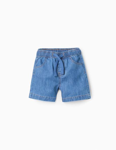 Short midi en jean à enfiler Bleu 1 - vertbaudet enfant 