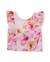 Chemise fille en tissu tissé avec volants latéraux Rose 2 - vertbaudet enfant 
