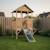Maisonnette en bois fsc avec toboggan panorama 350 Naturel 6 - vertbaudet enfant 