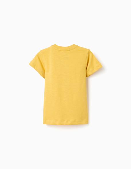 T-shirt en coton avec imprimé tigre Jaune foncé 2 - vertbaudet enfant 