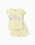 Pyjama à manches courtes en coton avec imprimé hello kitty Jaune clair 1 - vertbaudet enfant 