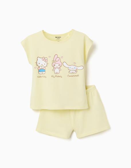 Fille-Pyjama à manches courtes en coton avec imprimé hello kitty