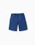 Short long cargo en sergé avec cordon de serrage Beige clair+Bleu foncé+Marrón 6 - vertbaudet enfant 