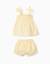 Ensemble blouse et short en coton à rayures Jaune clair 1 - vertbaudet enfant 