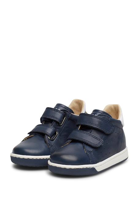 Baskets en nappa à scratch adam vl Blanc-+Gris tourterelle-+Marine- 15 - vertbaudet enfant 