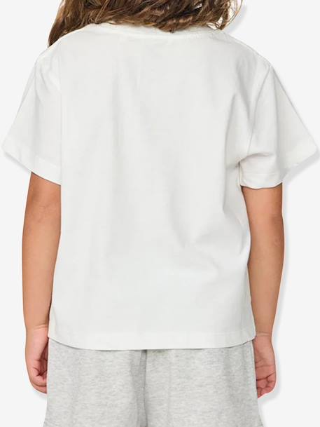T-shirt manches courtes fille écru 2 - vertbaudet enfant 