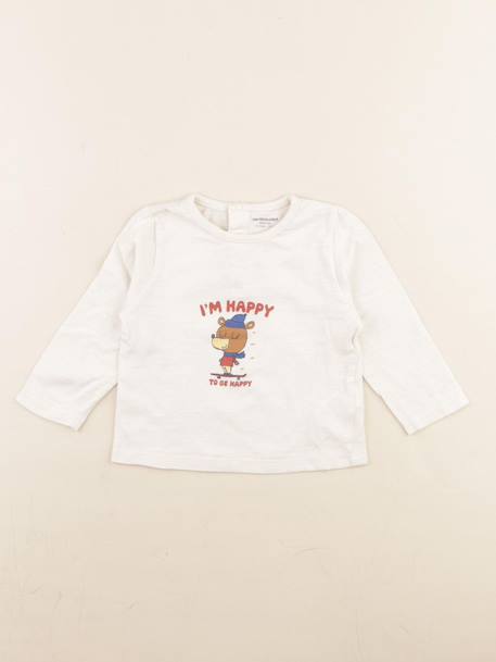 Tee-shirt - 12 mois Blanc 1 - vertbaudet enfant 