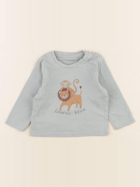 Tee-shirt - 6 mois Bleu 1 - vertbaudet enfant 