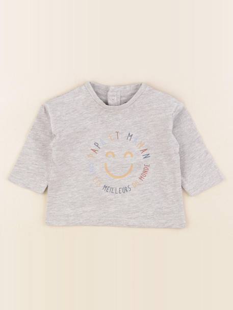 Tee-shirt - 3 mois Gris 1 - vertbaudet enfant 