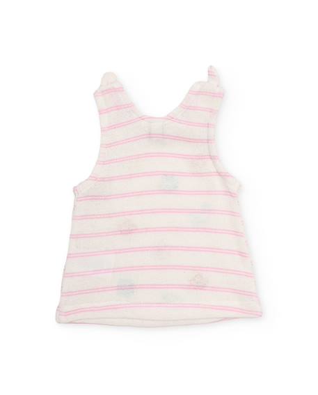 Débardeur fille en tricot avec détails brodés Rose 2 - vertbaudet enfant 
