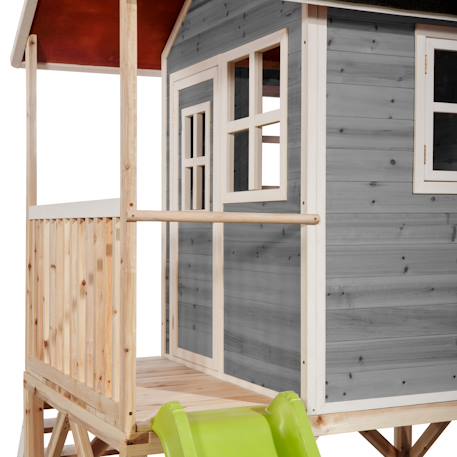 Maisonnette en bois fsc pilotis bac sable loft 500 Gris 4 - vertbaudet enfant 