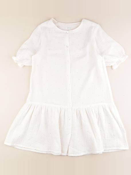 Robe - 12 ans Blanc, or 1 - vertbaudet enfant 