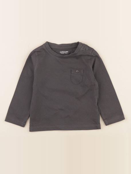 Tee-shirt - 12 mois Gris 1 - vertbaudet enfant 