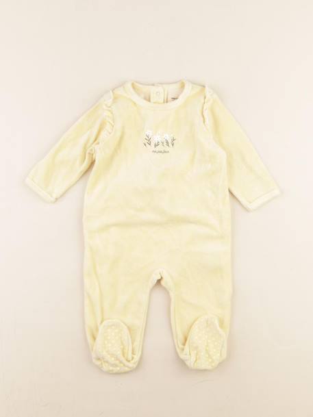 Pyjama velours - 9 mois Jaune 1 - vertbaudet enfant 