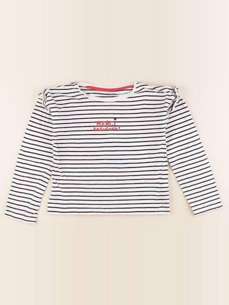 Tee-shirt - 8 ans Blanc, bleu 1 - vertbaudet enfant 