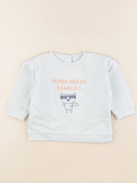 Sweat - 12 mois Bleu 1 - vertbaudet enfant 