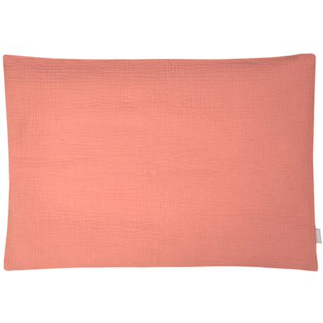 Taie d'oreiller en gaze de coton jeanne Beige+Blanc+Blanc à pois or+Bleu+Camel+Écru+Gris clair+Rose+Terracotta+Vert de gris 28 - vertbaudet enfant 