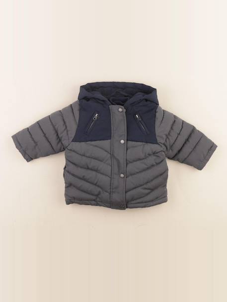 Manteau doublure amovible - 9 mois Bleu 1 - vertbaudet enfant 