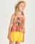 Top fille à imprimé tropical avec bretelles réglables Orange 1 - vertbaudet enfant 