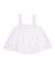 Blouse pour fille en toile avec appliqué fleur Blanc 2 - vertbaudet enfant 