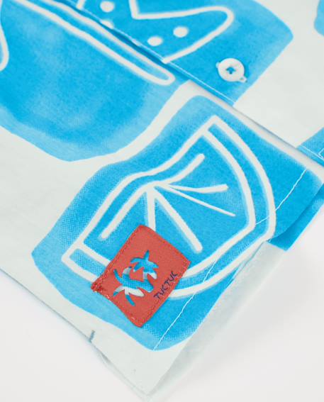 Chemise pour garçon en toile avec tissu léger Blanc 5 - vertbaudet enfant 