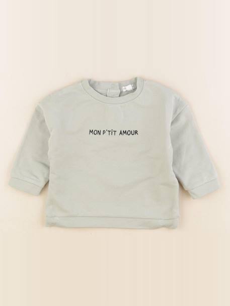 Sweat - 12 mois Vert 1 - vertbaudet enfant 