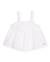 Blouse pour fille en toile avec appliqué fleur Blanc 1 - vertbaudet enfant 
