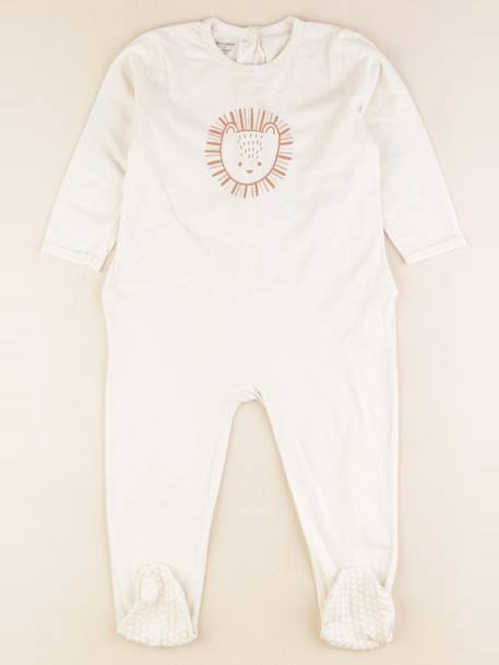 Pyjama coton - 24 mois Blanc 1 - vertbaudet enfant 