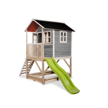 Maisonnette en bois fsc pilotis bac sable loft 500 Gris 3 - vertbaudet enfant 