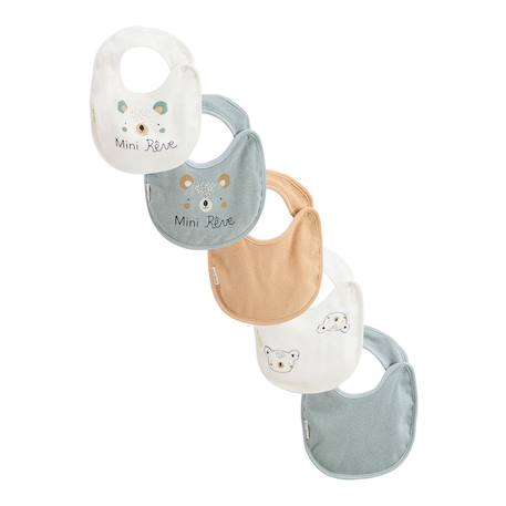 Lot de 5 bavoirs bébé mini rêve Vert 2 - vertbaudet enfant 