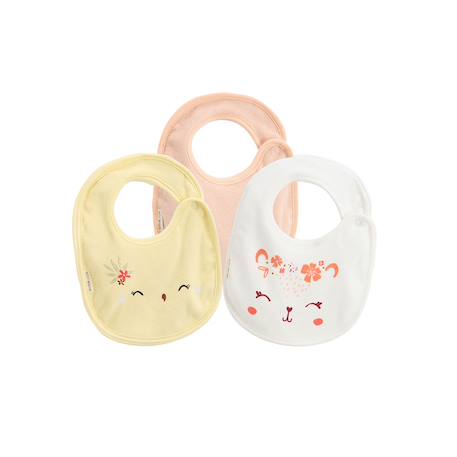 Lot de 3 bavoirs bébé badian Jaune 2 - vertbaudet enfant 