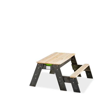 Table d'activités sable et eau, et de pique-nique (1 banc) aksent Gris 2 - vertbaudet enfant 