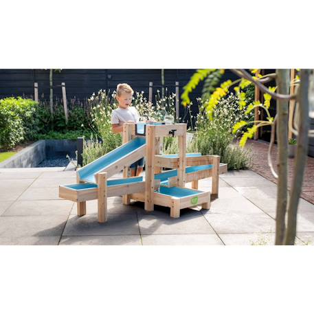 Grand circuit aquatique enfant avec pompe et canaux pour jouer et expérimenter avec l’eau Naturel/bleu 2 - vertbaudet enfant 