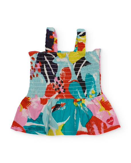 Top fille en tissu à bretelles Multicolore 1 - vertbaudet enfant 