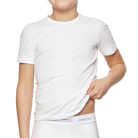 T-shirt maillot de corps garçon coton col rond confortable Blanc 2 - vertbaudet enfant 