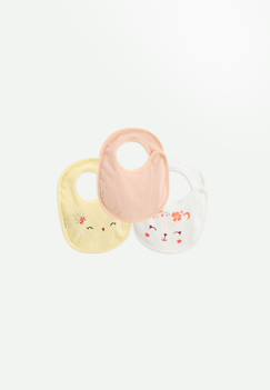 Puériculture-Lot de 3 bavoirs bébé badian