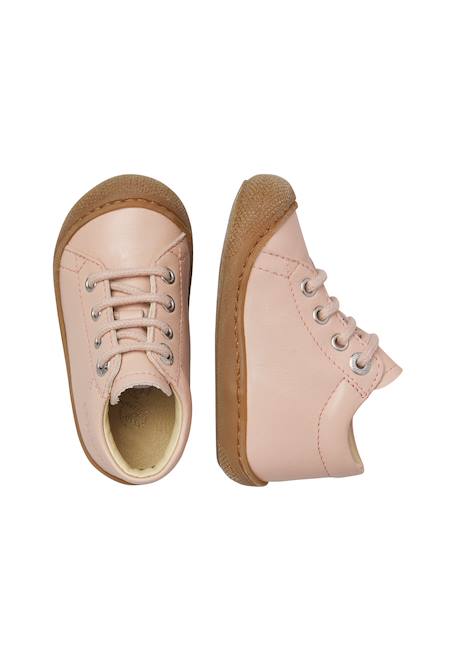 Chaussures premiers pas en cuir cocoon Rose-+Rose clair-+Rose poudré- 14 - vertbaudet enfant 
