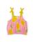Top fille à carreaux et motif citrons avec bretelles à nœuds Rose 2 - vertbaudet enfant 