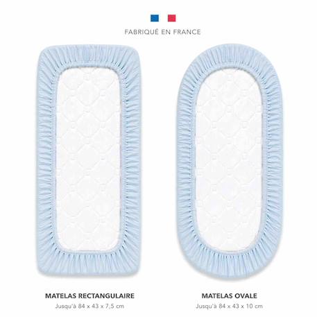 Drap housse berceau en gaze de coton jeanne Beige+Blanc+Bleu+Camel+Écru+Gris+Rose+Terracotta+Vert de gris 13 - vertbaudet enfant 
