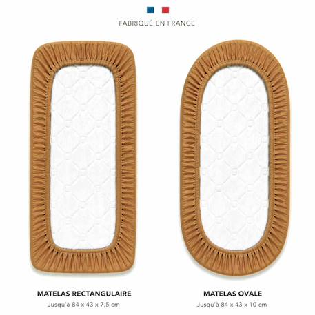Drap housse berceau en gaze de coton jeanne Beige+Blanc+Bleu+Camel+Écru+Gris+Rose+Terracotta+Vert de gris 18 - vertbaudet enfant 
