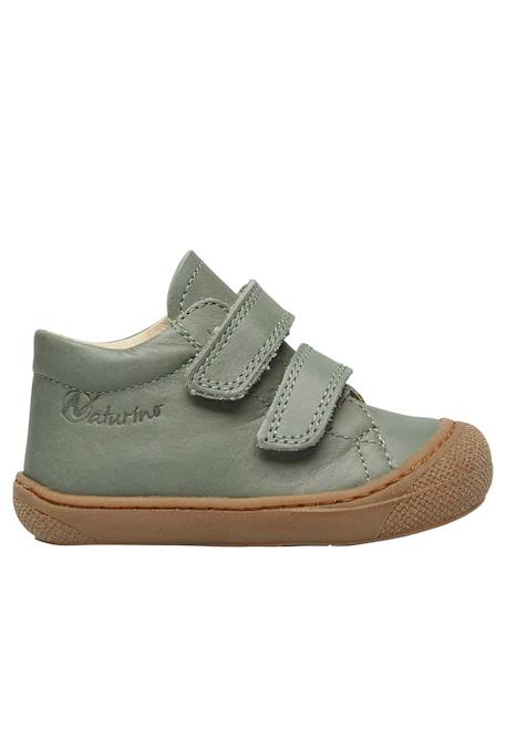 Chaussures premiers pas en cuir cocoon vl Bleu-bleu ciel+Caramel-+Jaune-+Vert clair- 17 - vertbaudet enfant 