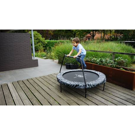 Mini trampoline enfant avec filet de sécurité pour premiers sauts en toute sérénité Noir/gris+Noir/vert 5 - vertbaudet enfant 