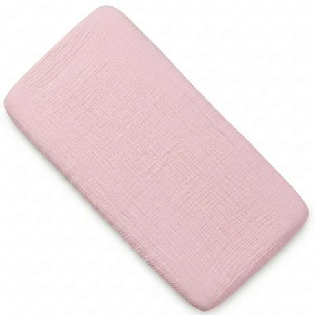 Drap housse berceau en gaze de coton jeanne Beige+Blanc+Bleu+Camel+Écru+Gris+Rose+Terracotta+Vert de gris 31 - vertbaudet enfant 