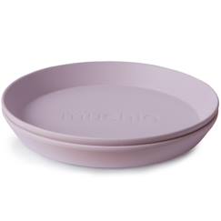 Puériculture-Lot de 2 assiettes rondes soft lilac