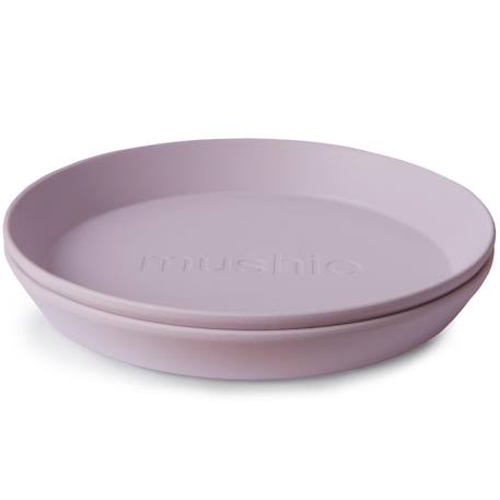 Lot de 2 assiettes rondes soft lilac Lilas 1 - vertbaudet enfant 