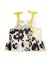 Top pour fille en tissu avec volant en bas Noir 2 - vertbaudet enfant 